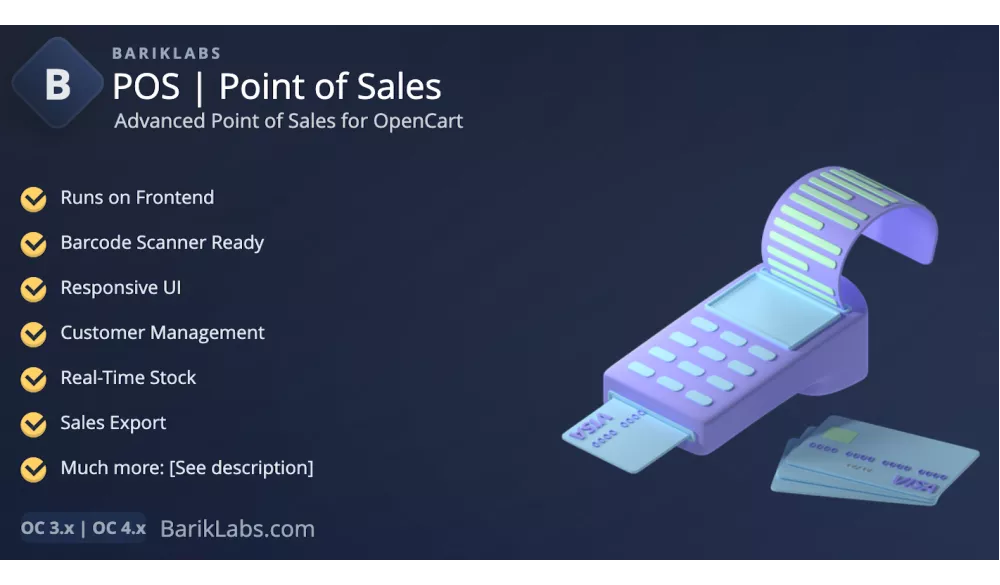 Bariklabs BPOS - Advanced Point Of  Sales (POS) for OpenCart