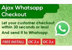 Bariklabs Ajax Whatsapp Checkout OpenCart 