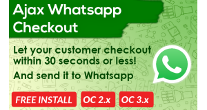 Bariklabs Ajax Whatsapp Checkout OpenCart 