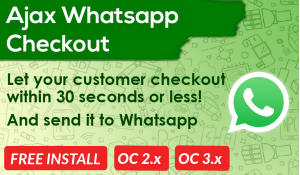Bariklabs Ajax Whatsapp Checkout OpenCart 