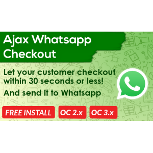 Bariklabs Ajax Whatsapp Checkout OpenCart 