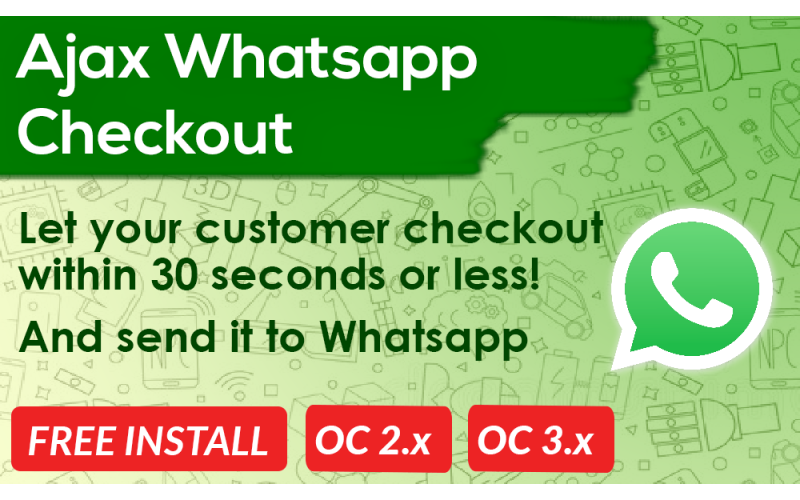 Ajax Whatsapp Checkout OpenCart 