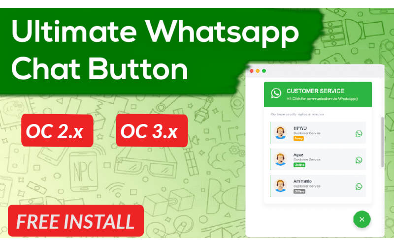 Whatsapp Chat Button OpenCart