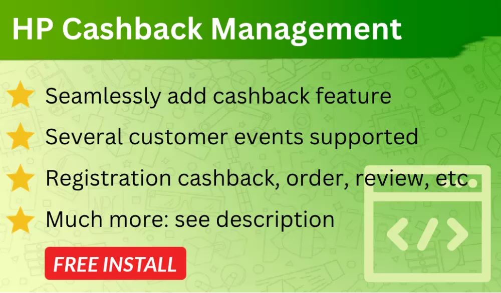 Bariklabs Cashbacks Management OpenCart