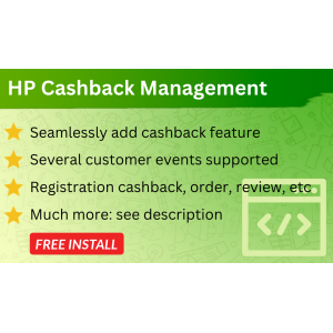 Bariklabs Cashbacks Management OpenCart