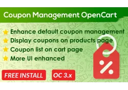 Bariklabs Coupon Management PRO OpenCart