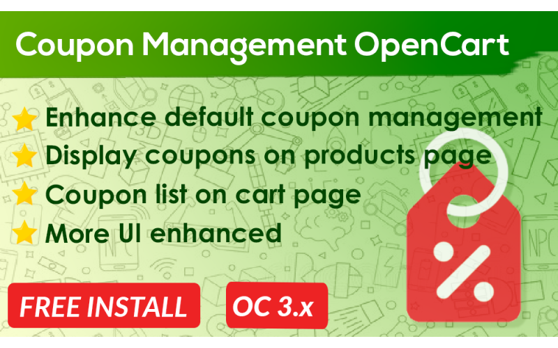 Coupon Management PRO OpenCart