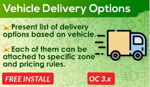 Bariklabs Vehicle Delivery Options Shipping Method for OpenCart