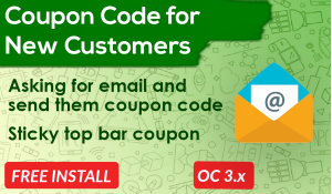 Bariklabs New Customer Discount Extension Opencart