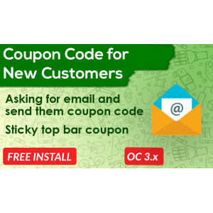 Bariklabs New Customer Discount Extension Opencart