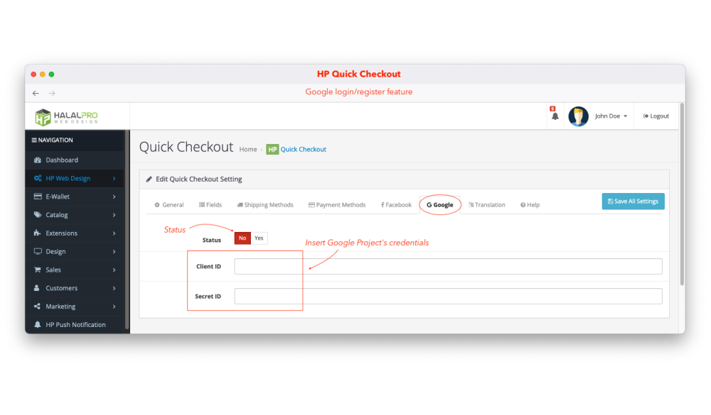 Bariklabs Quick Checkout with Social Login Register OpenCart screenshot 18