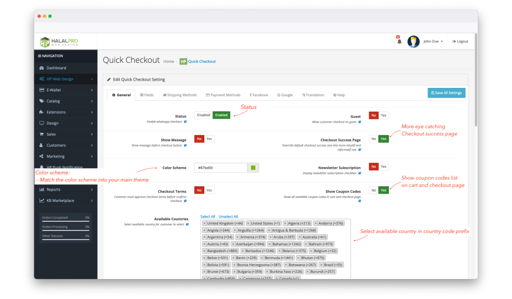Bariklabs Quick Checkout with Social Login Register OpenCart screenshot 13
