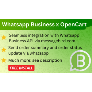 Bariklabs Whatsapp Order Notification via Messagebird.com for OpenCart