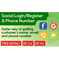 Social Login Register PRO OpenCart