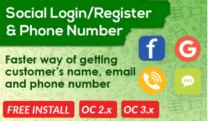 Bariklabs Social Login Register PRO OpenCart
