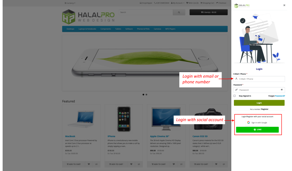 Bariklabs Social Login Register PRO OpenCart screenshot 3