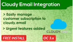 Bariklabs Cloudy Email Integration OpenCart