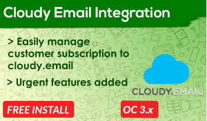Bariklabs Cloudy Email Integration OpenCart