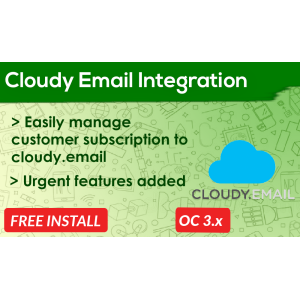 Bariklabs Cloudy Email Integration OpenCart