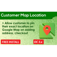 Customer Google Map Location for OpenCart