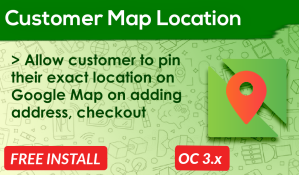 Bariklabs Customer Google Map Location for OpenCart