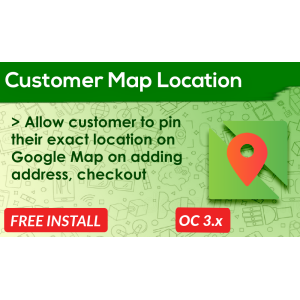 Bariklabs Customer Google Map Location for OpenCart