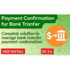 Payment Confirmation for Bank Transfer OpenCart
