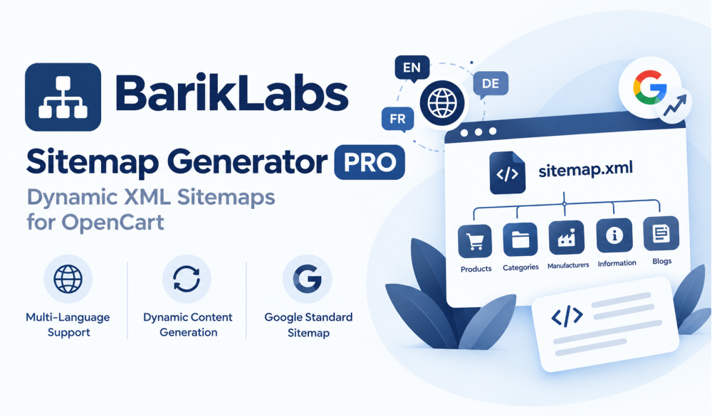 Bariklabs Sitemap Generator PRO OpenCart