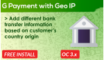 Bariklabs G Payment Global Bank Transfer Information with Geo Location OpenCart