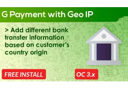 Bariklabs G Payment Global Bank Transfer Information with Geo Location OpenCart