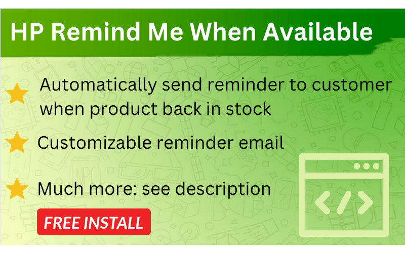 Remind/Notify when product available OpenCart