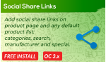 Bariklabs Social Share Links OpenCart