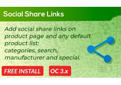 Bariklabs Social Share Links OpenCart