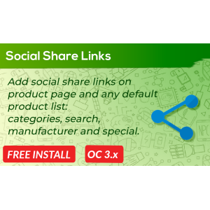Bariklabs Social Share Links OpenCart