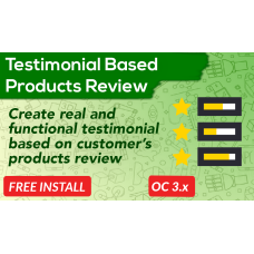 Testimonial Based Review Extension OpenCart