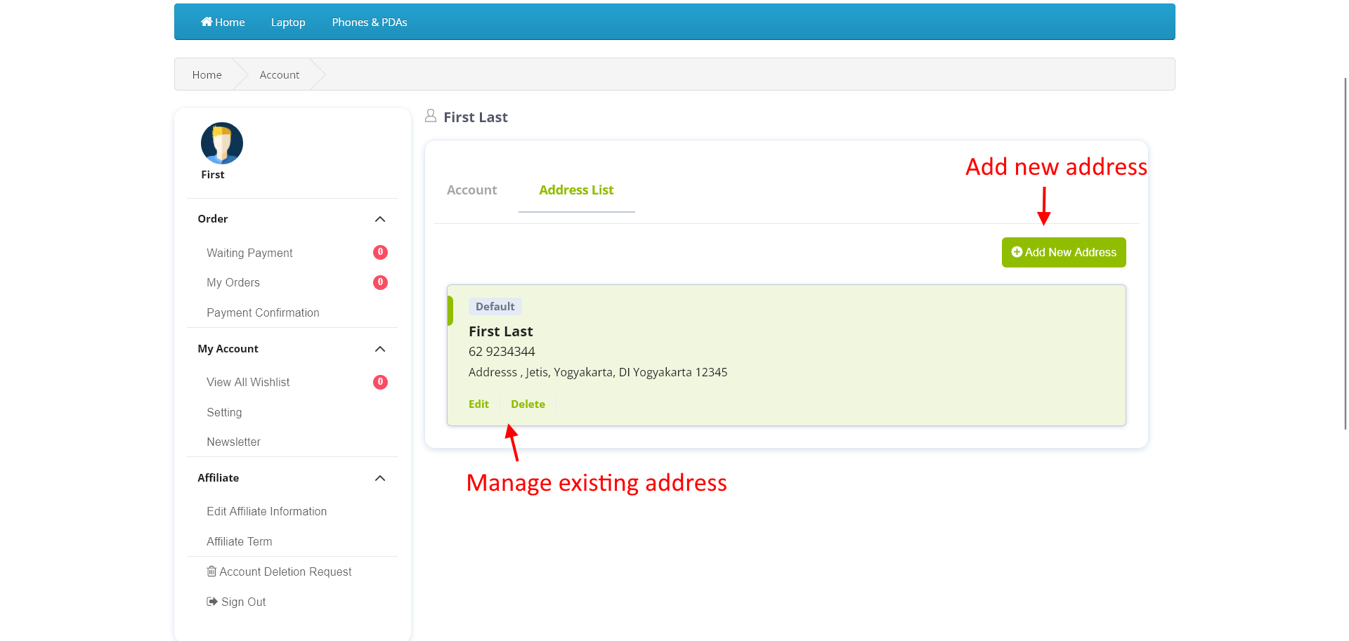 bariklabs-customer-dashboard-customer-address-opencart