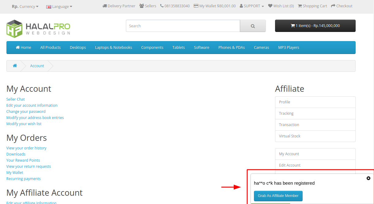 grab customers as affiliate followers